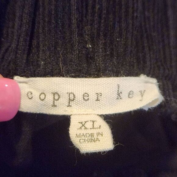 Copper Key Black Courderoy Mini Skirt Size XL (5043) - Picture 3 of 5